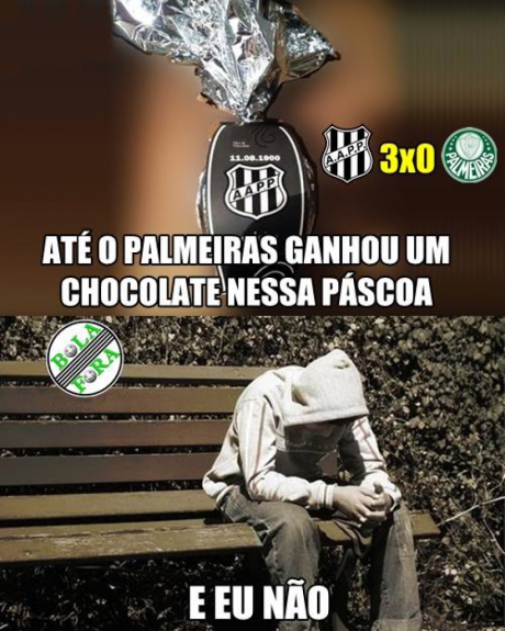 Palmeiras não escapou das zoações após derrota para Ponte Preta