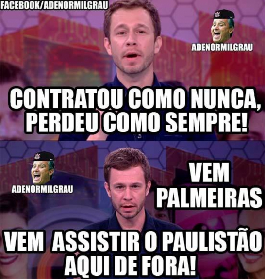 Rivais provocaram o Palmeiras com memes nas redes sociais