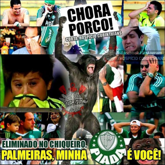 Rivais provocaram o Palmeiras com memes nas redes sociais