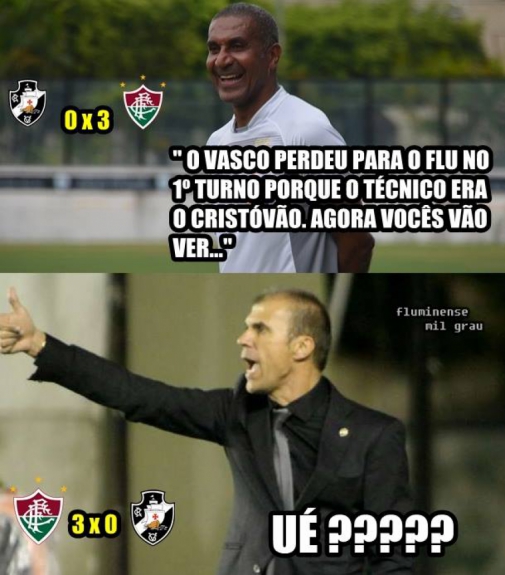 Os melhores memes da derrota do Vasco para o Fluminense