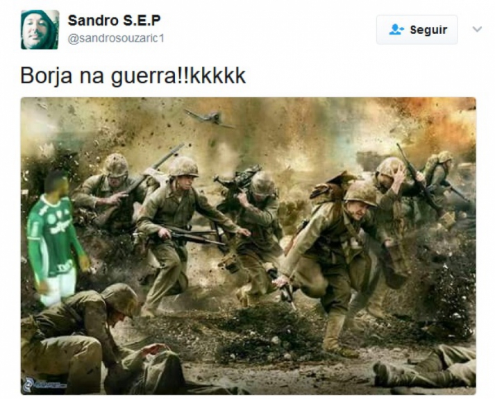 Tranquilidade de Miguel Borja durante a briga virou meme nas redes