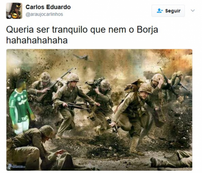Tranquilidade de Miguel Borja durante a briga virou meme nas redes