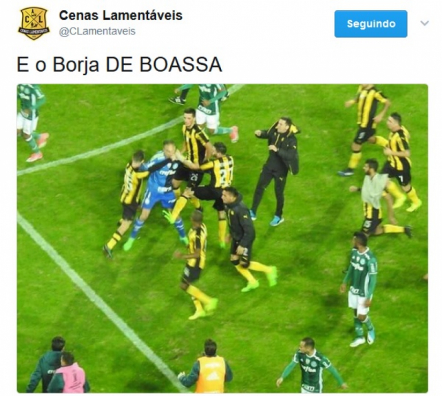 Tranquilidade de Miguel Borja durante a briga virou meme nas redes