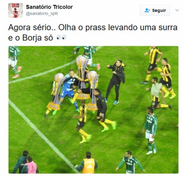 Tranquilidade de Miguel Borja durante a briga virou meme nas redes