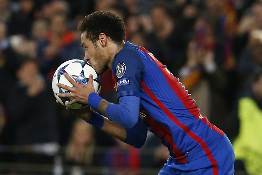 Neymar também é o brasileiro com mais gols na Champions. Porém, foram apenas quatro