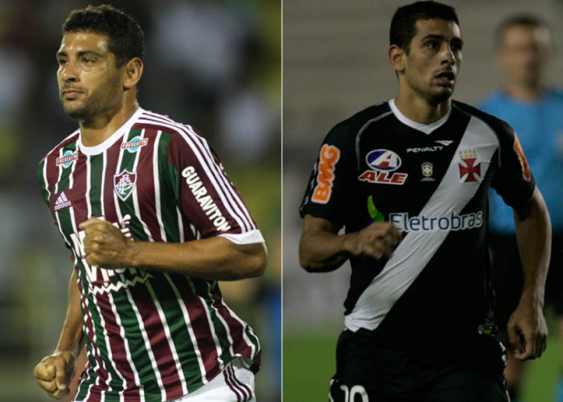 Diego Souza - Com camisa do Fluminense / com camisa do Vasco