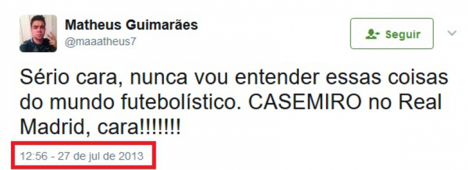 A internet tinha certeza que a aposta do Real Madrid em Casemiro era furada