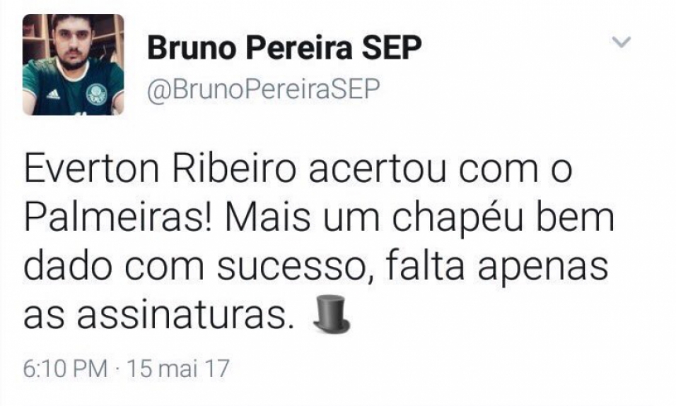 Prints mostram palmeirenses apostando na contratação de Éverton Ribeiro