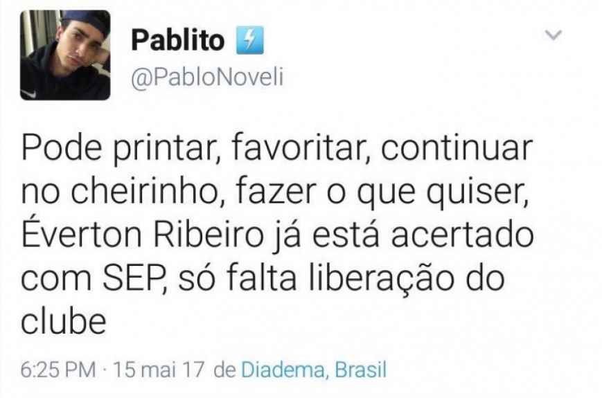 Prints mostram palmeirenses apostando na contratação de Éverton Ribeiro