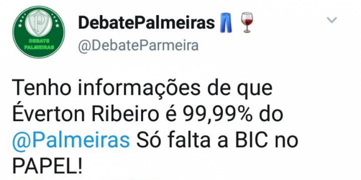 Prints mostram palmeirenses apostando na contratação de Éverton Ribeiro