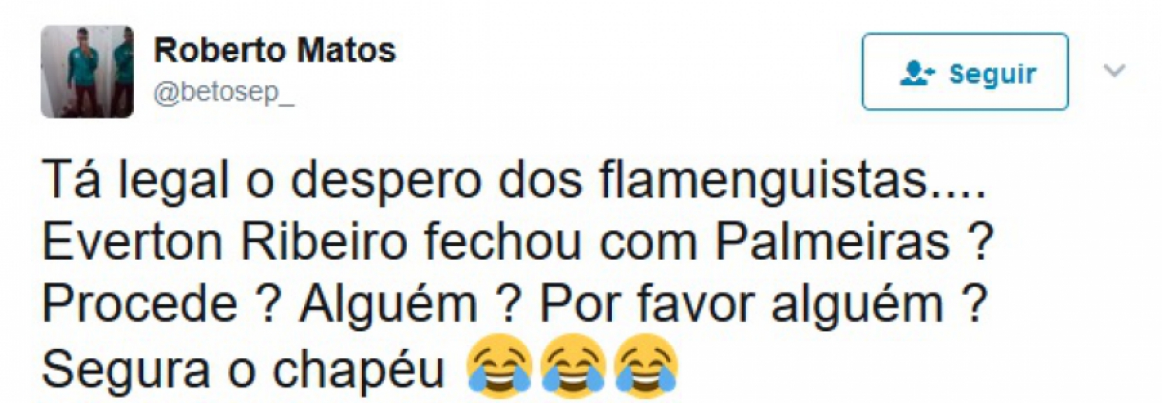 Prints mostram palmeirenses apostando na contratação de Éverton Ribeiro