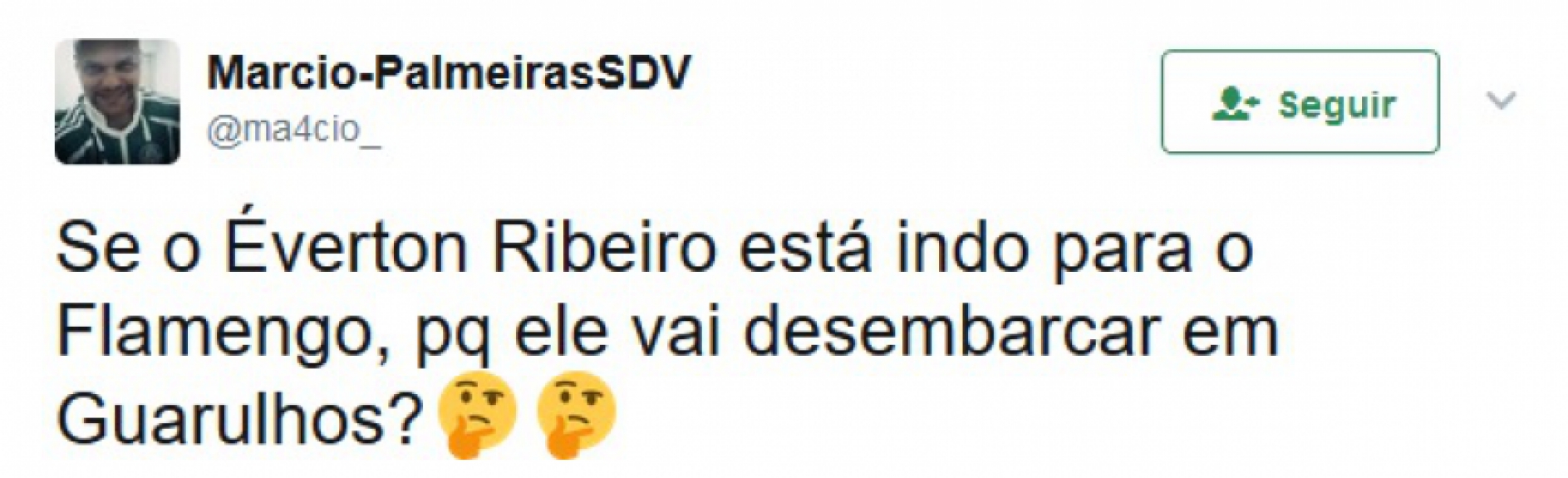Prints mostram palmeirenses apostando na contratação de Éverton Ribeiro