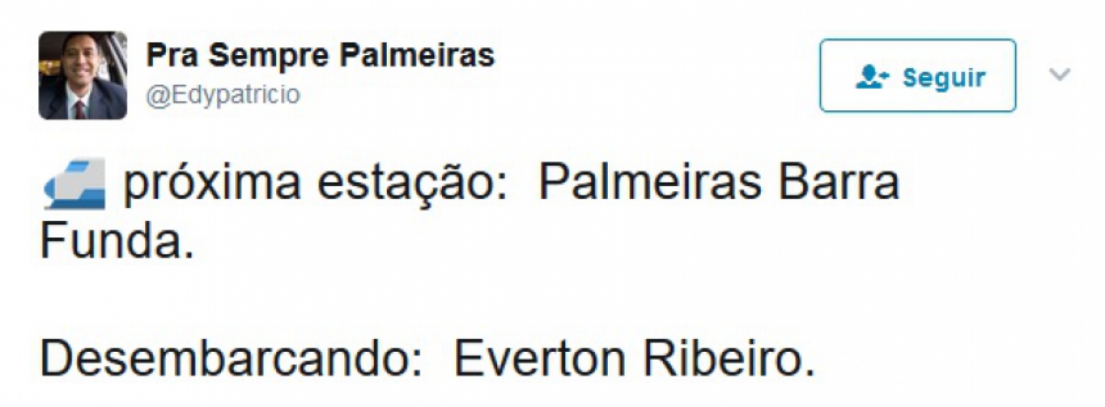 Prints mostram palmeirenses apostando na contratação de Éverton Ribeiro