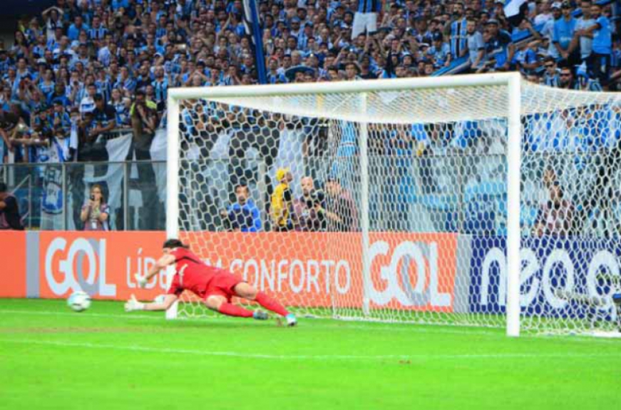 Grêmio 0 x 1 Corinthians - um pênalti (Luan, do Grêmio, cobrou e Cássio defendeu)