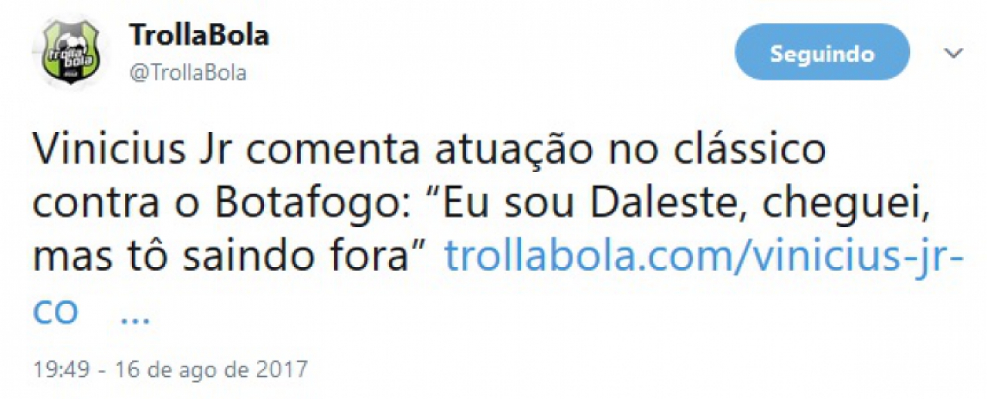 Internautas zoam pouca permanência de Vinicius Júnior em campo contra o Botafogo