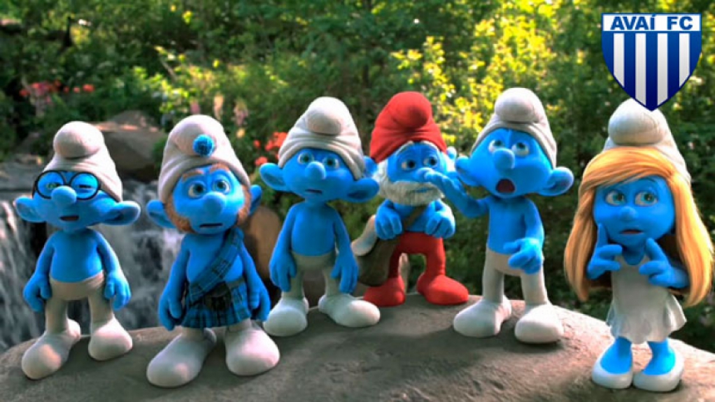 Smurfs (Avaí) - Os dois compartilham das mesmas cores e vivem fugindo do Gargamel, mais conhecido como rebaixamento