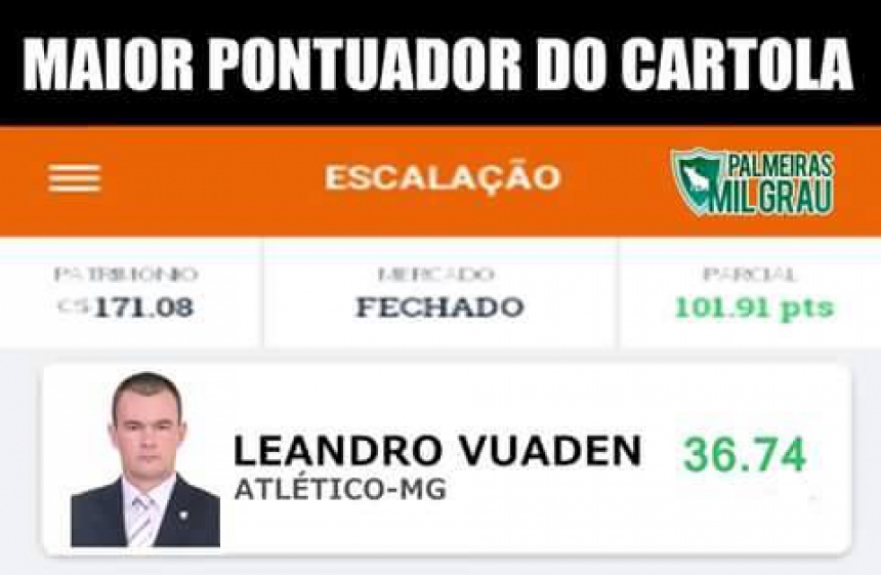 Memes que expõe a fúria de palmeirenses com Vuaden