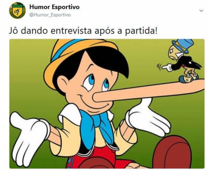 Memes sobre gol de braço de Jô