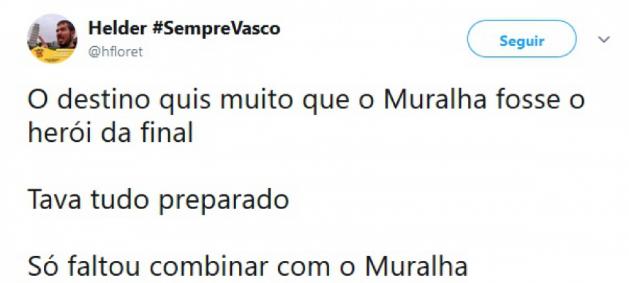Memes e piadas com Muralha dominam a web após final da Copa do Brasil