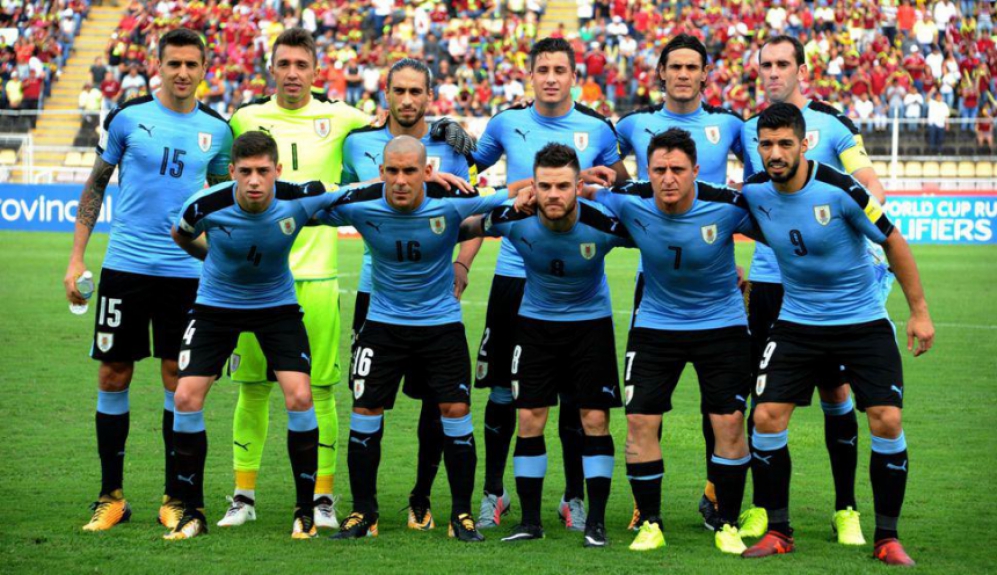 Seleção do Uruguai contra a Venezuela