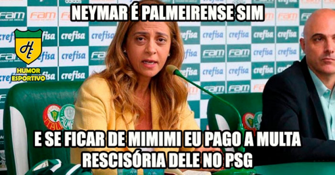 Memes brincam com Neymar após foto do jogador com camisa do Palmeiras