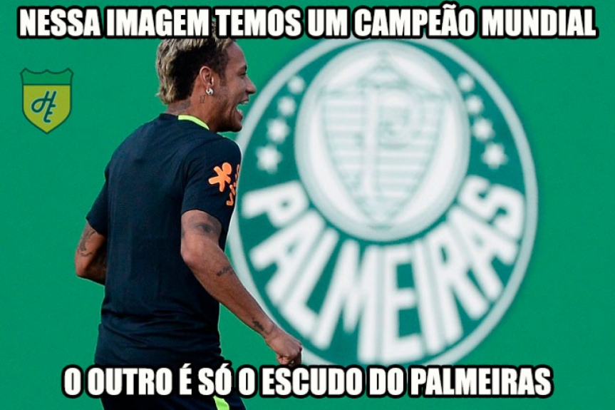 Memes brincam com Neymar após foto do jogador com camisa do Palmeiras