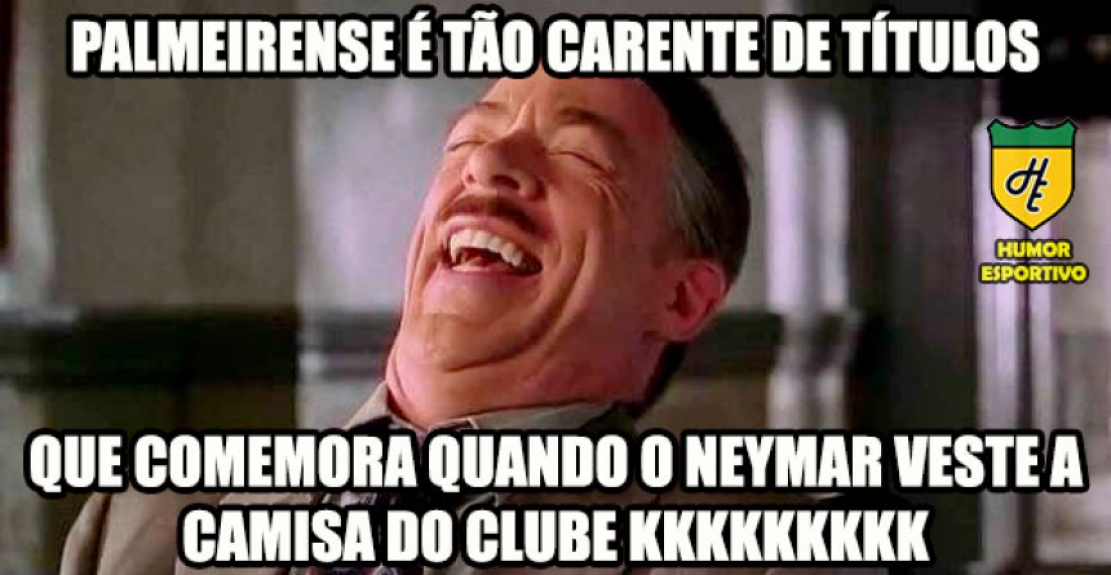 Memes brincam com Neymar após foto do jogador com camisa do Palmeiras