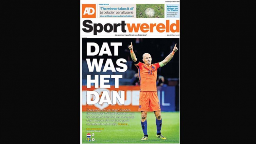 Sportwereld - eliminação da Holanda