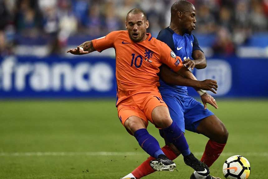 Aos 33 anos, o meia Wesley Sneijder é outro hoalndês que não deverá voltar a brilhar em um Mundial. Foi o carrasco do Brasil em 2010