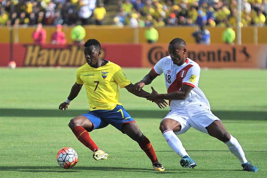 Juan Cazares, um dos destaques da seleção do Equador, também vai ver a Copa pela TV