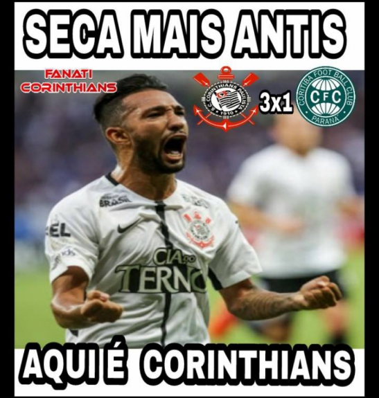 Humor Esportivo: os melhores memes da vitória do Corinthians diante do Coxa