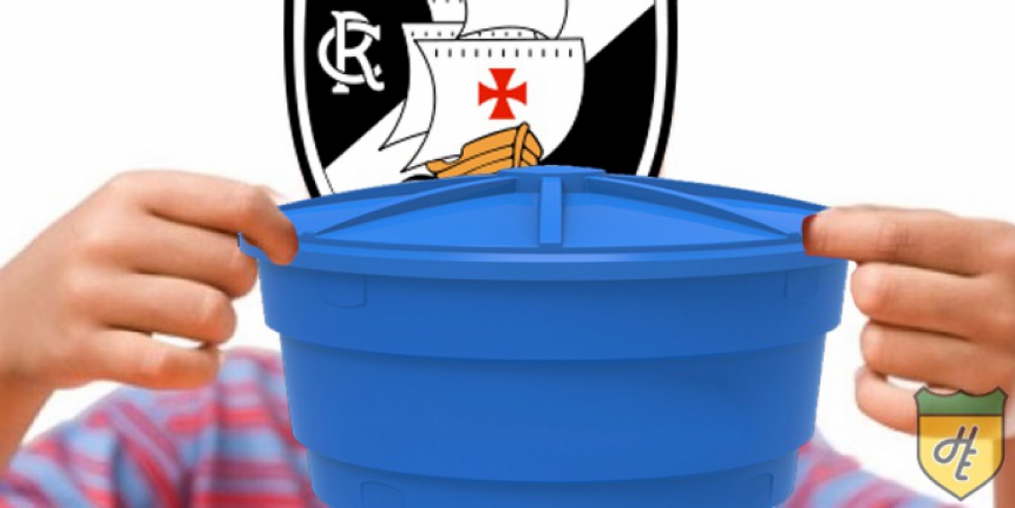 O Vasquinho nunca mais reclamará de sede. Ganhou uma linda caixa d'água