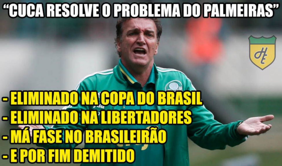 Cuca caiu: internautas brincam com fim da segunda passagem do treinador pelo Palmeiras