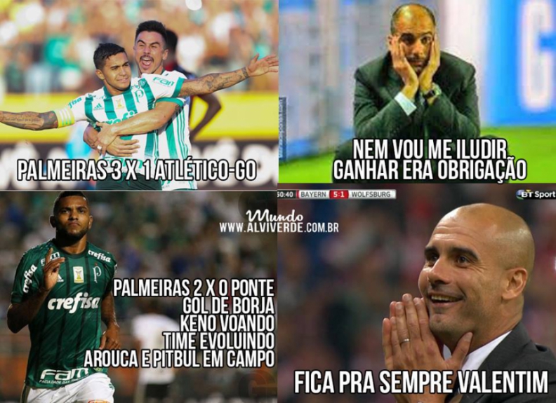 Os melhores memes da vitória do Palmeiras diante da Ponte Preta