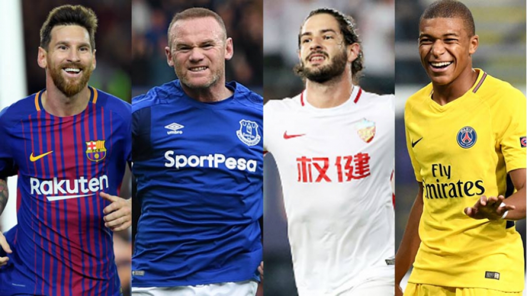 Messi, Rooney, Alexandre Pato e Mbappé