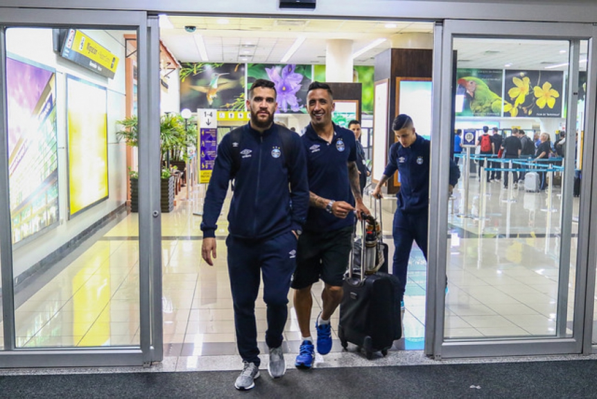 Grêmio aeroporto Guaiaquil Barrios Marcelo Oliveira