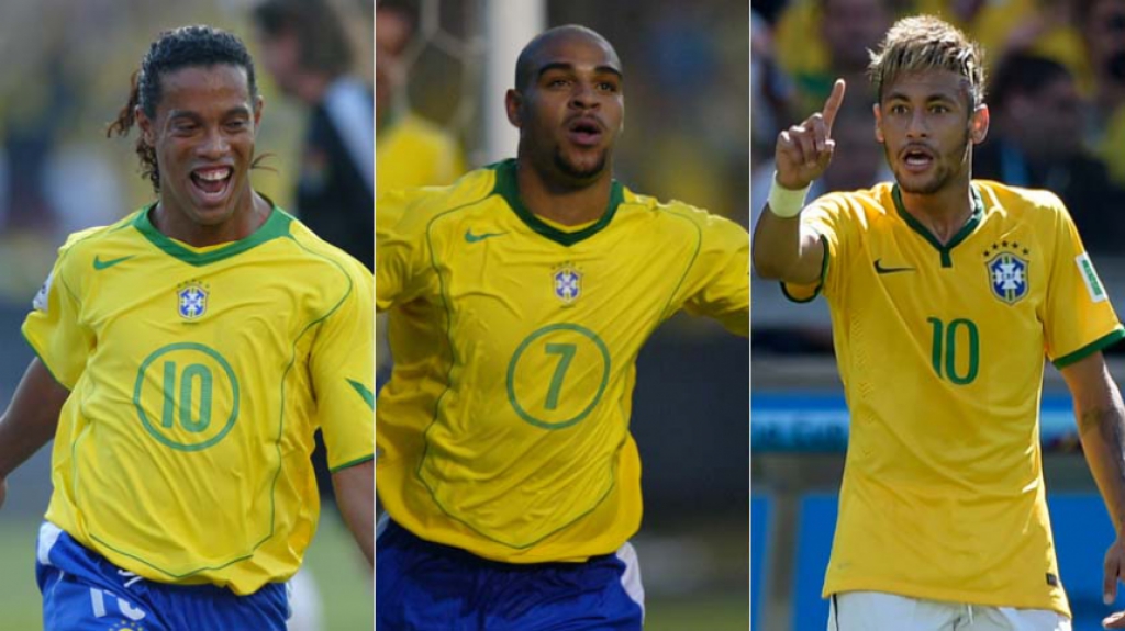 Montagem - Ronaldinho Gaúcho - Adriano - Neymar