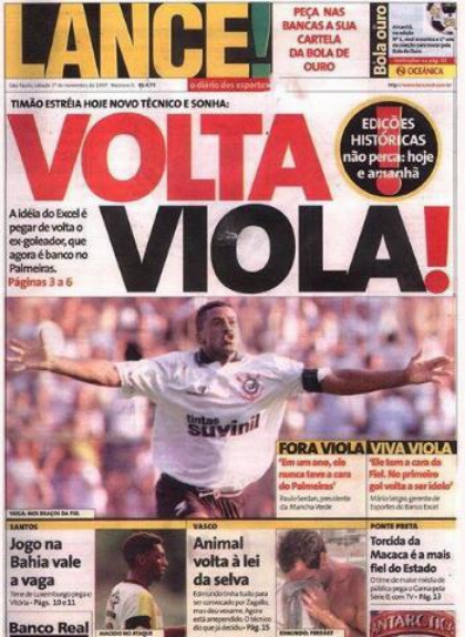 Primeira capa do LANCE! em São Paulo