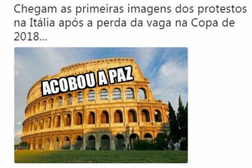 Itália fica fora da Copa do Mundo da Rússia e internet não perdoa