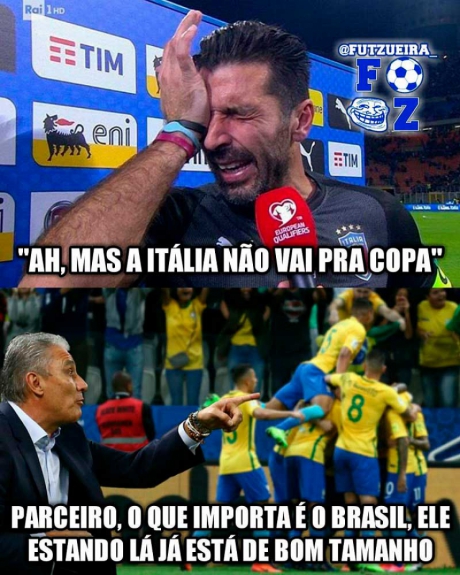Itália fica fora da Copa do Mundo da Rússia e internet não perdoa