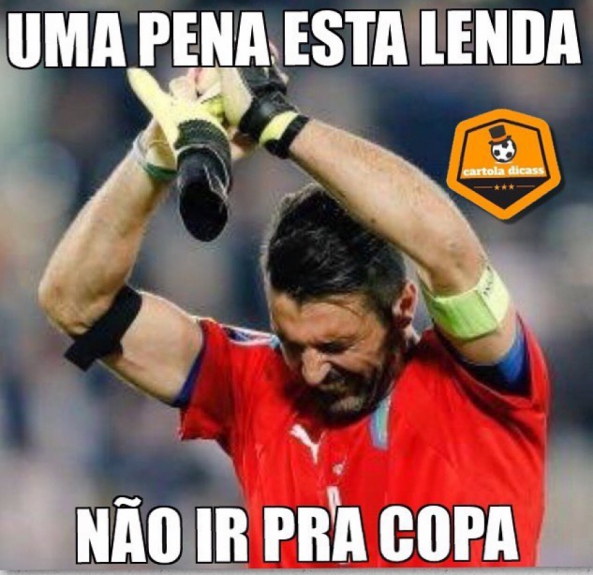 Itália fica fora da Copa do Mundo da Rússia e internet não perdoa