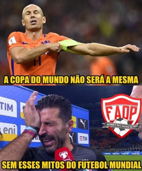 Itália fica fora da Copa do Mundo da Rússia e internet não perdoa