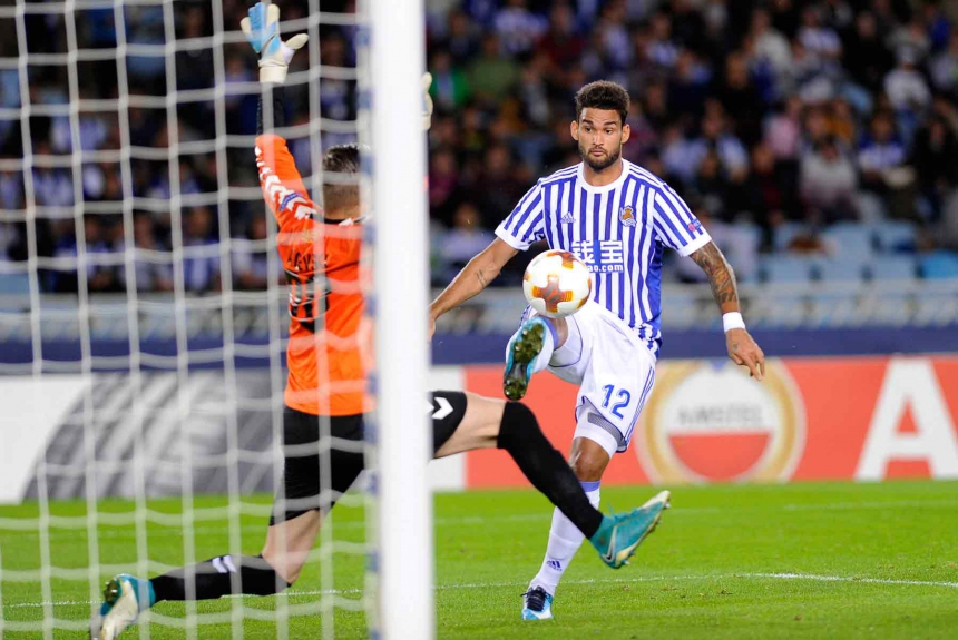 O atacante Willian José balançou as redes no empate do Real Sociedad com o Girona: 1 a 1