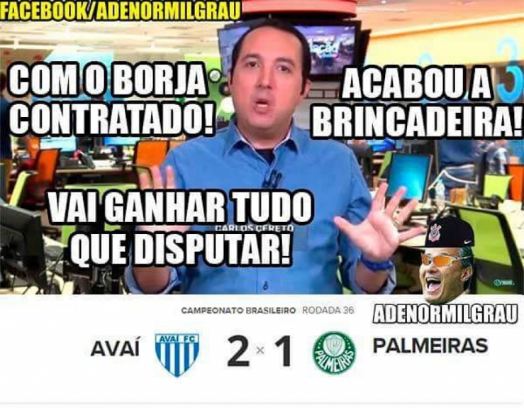 Os melhores memes de Avaí 2 x 1 Palmeiras