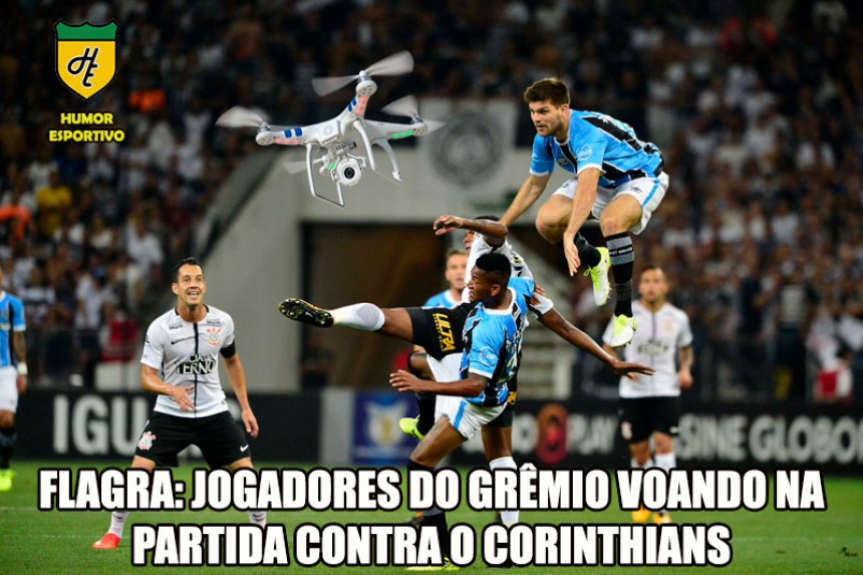 Brincadeiras envolvendo o uso de drones pelo Grêmio tomaram conta das redes sociais