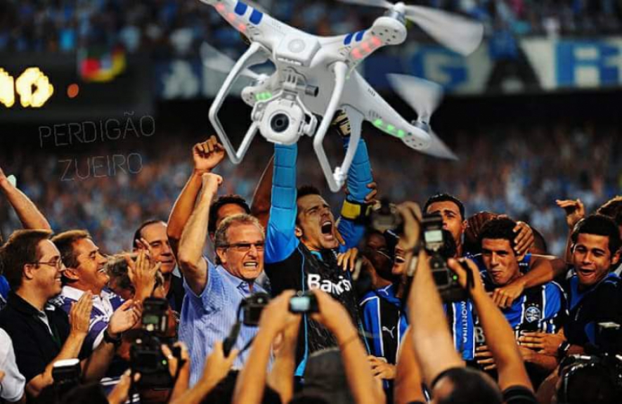 Brincadeiras envolvendo o uso de drones pelo Grêmio tomaram conta das redes sociais