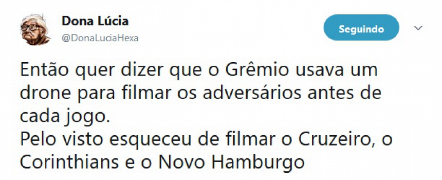 Brincadeiras envolvendo o uso de drones pelo Grêmio tomaram conta das redes sociais