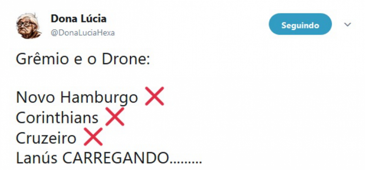 Brincadeiras envolvendo o uso de drones pelo Grêmio tomaram conta das redes sociais