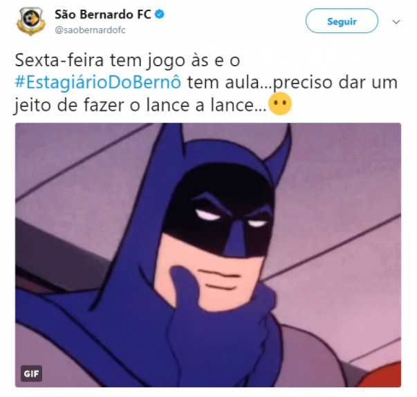 O São Bernardo é mais um dos pequenos que gostam de fazer piadas no Twitter