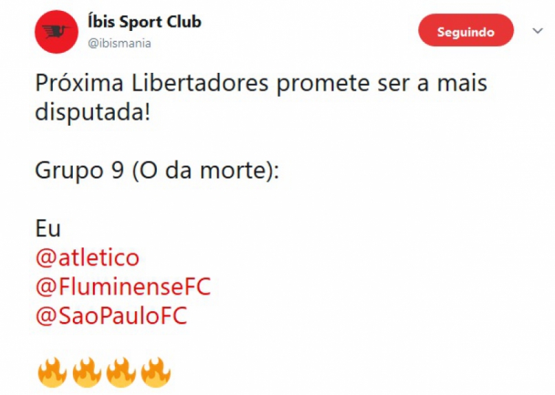Definição dos grupos da Libertadores 2018 rendeu brincadeiras na web